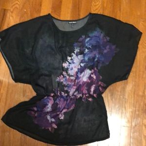 Soft and romantic sheer floral top